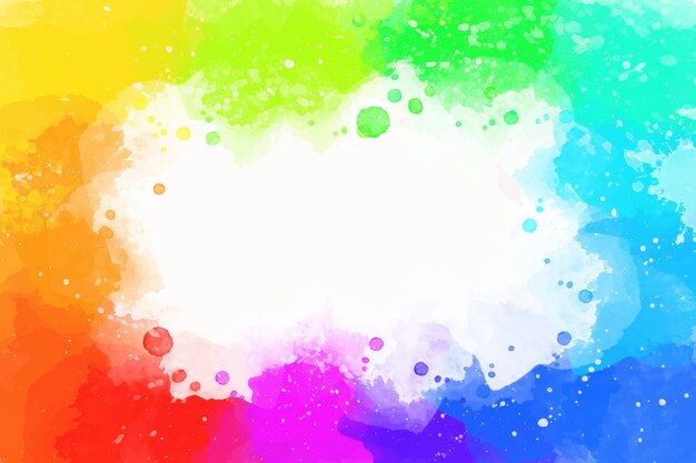 Watercolor rainbow background design