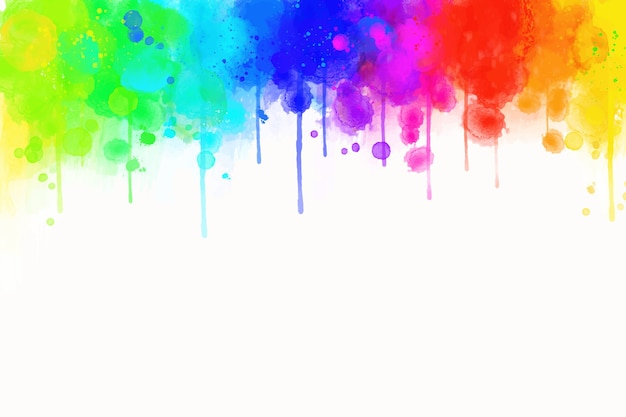 Free vector watercolor rainbow background design