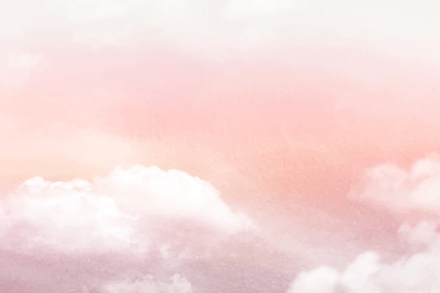 Watercolor sugar cotton clouds background