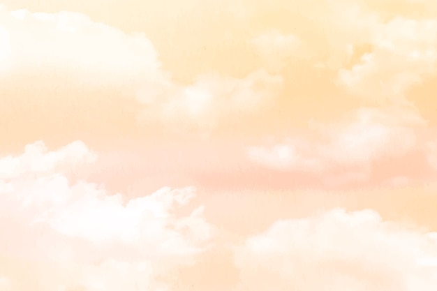 Watercolor sugar cotton clouds background