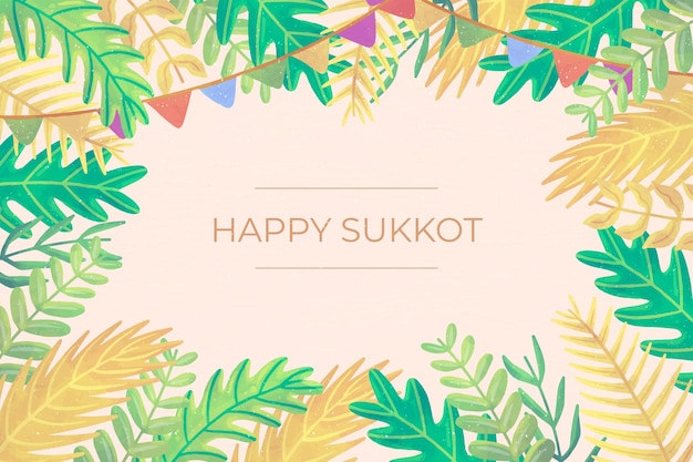 Free Vector watercolor sukkot background