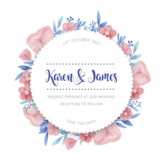 Watercolor Wedding Invitation