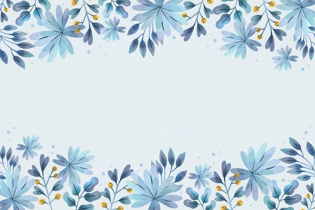 Free vector watercolor winter flowers background