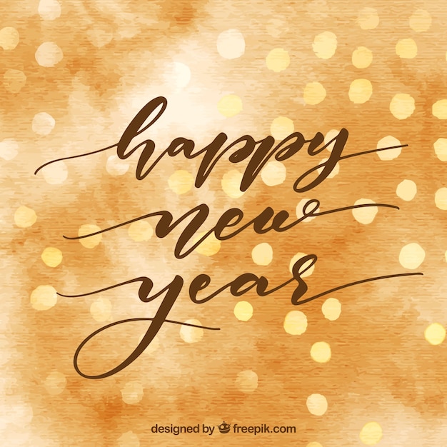 Free vector watercolour new year background