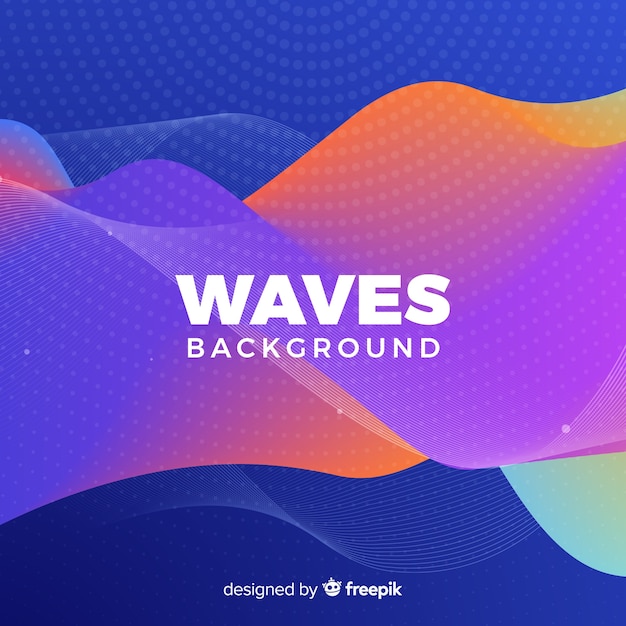 Free Vector waves background