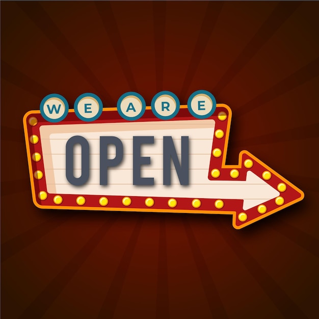 We are open sign style