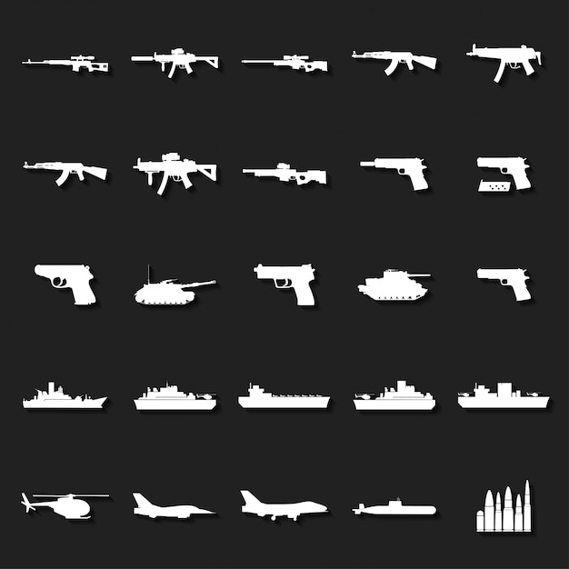 Free vector weapon icons