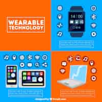 Free vector wearable technology template