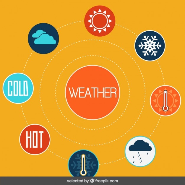 Free Vector weather infographic