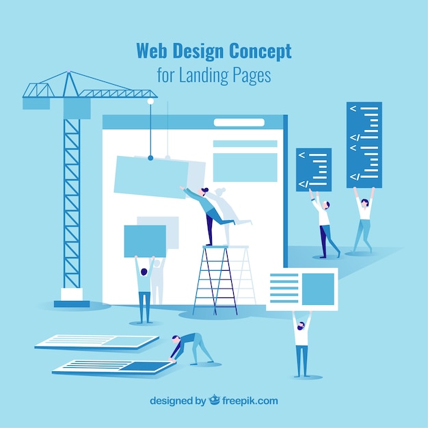 Web design concept for landing page