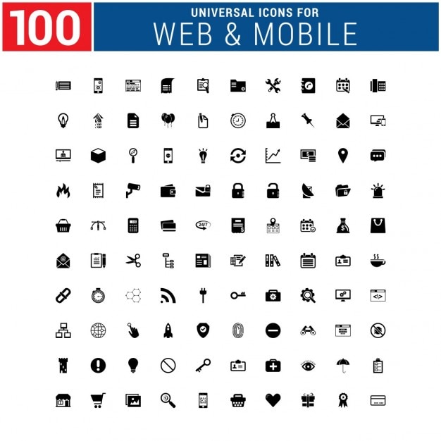 Free Vector web icons collection