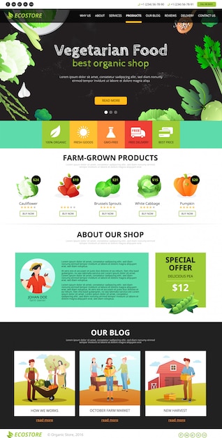 Web Page Eco Food