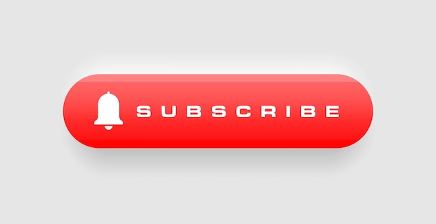 Free Vector web subscribe button for youtube channel