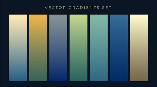 Free Vector web theme gradients set design