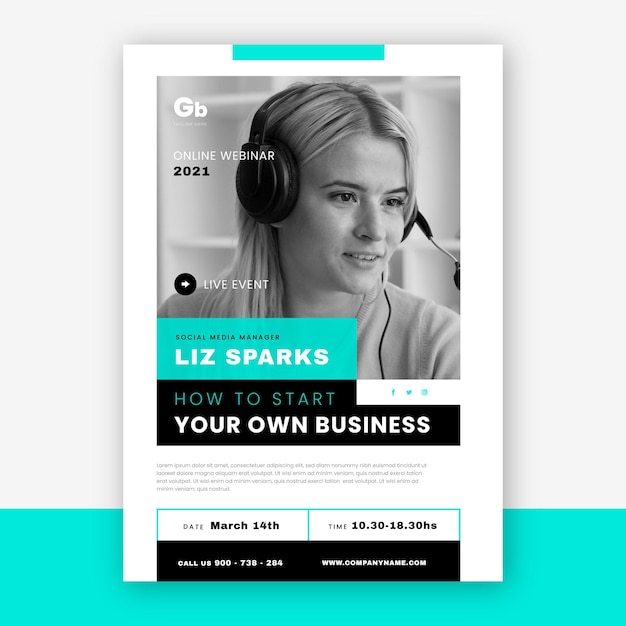 Webinar flyer template