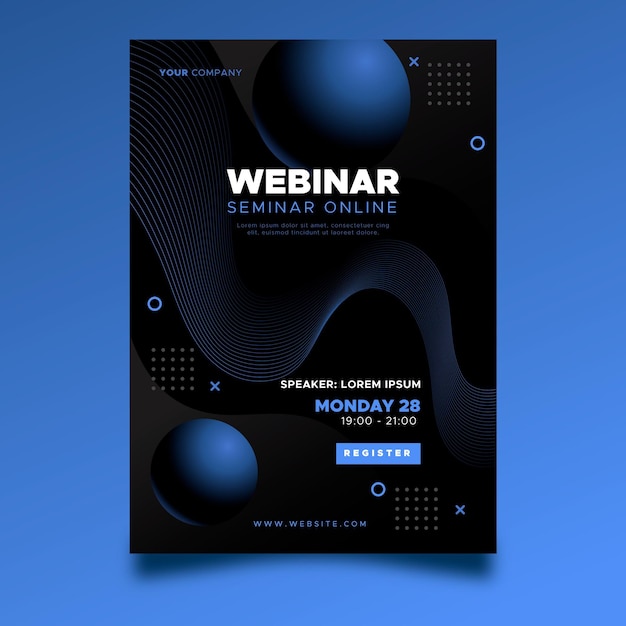 Webinar flyers template