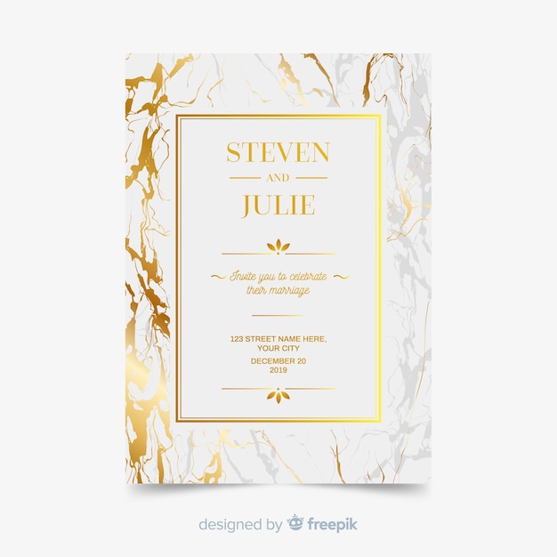 Free Vector wedding card template