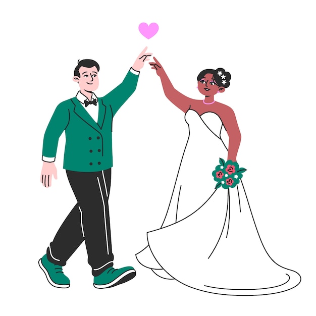 Free vector wedding concept illustration
