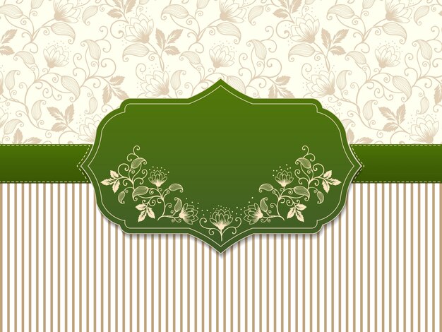 Wedding invitation and announcement card with floral background artwork