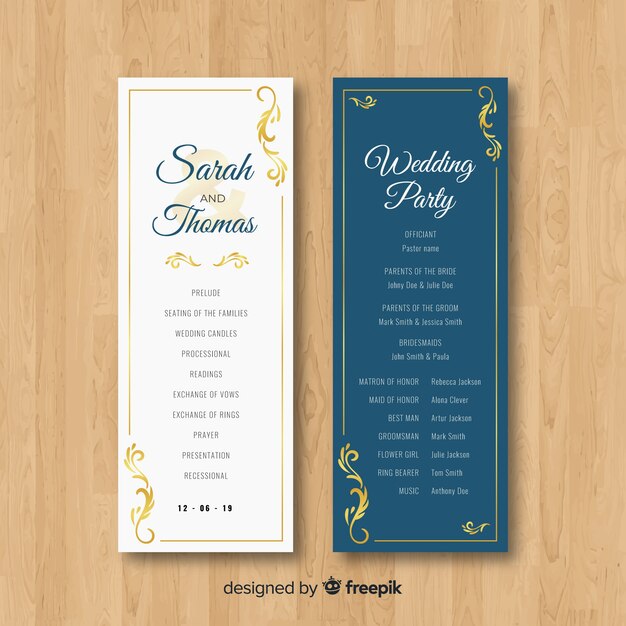 Wedding program