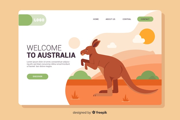 Welcome to australia landing page