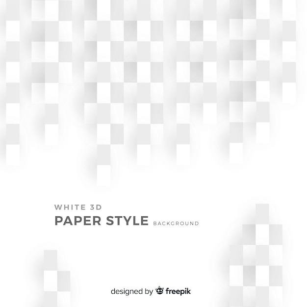 Free Vector white 3d paper style background