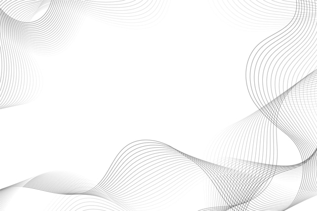 Free Vector white background with wavy lines copy space