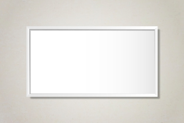 Free Vector white blank frame on the wall