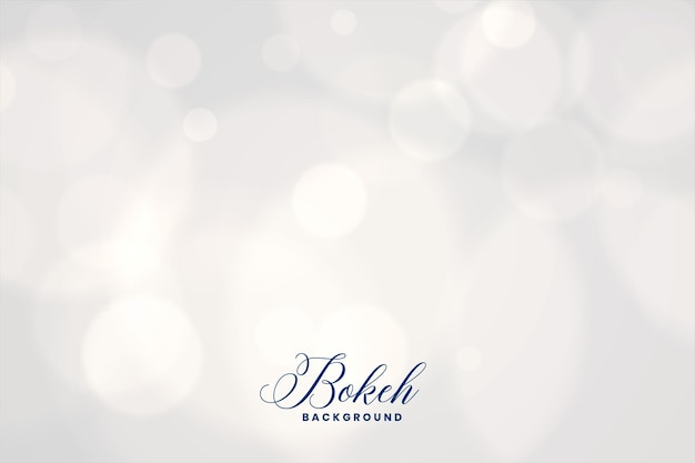 Free Vector white bokeh background with blurred lights