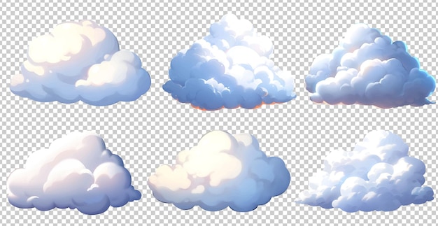 Free Vector white clouds collection