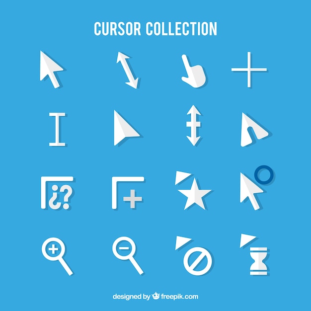 Free Vector white cursor pack