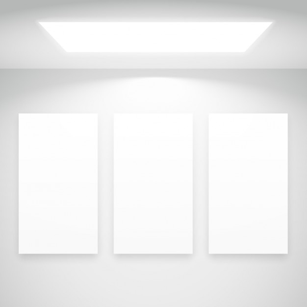 Free Vector white light with picture frames