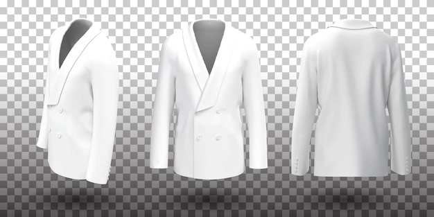 Free Vector white male jacket