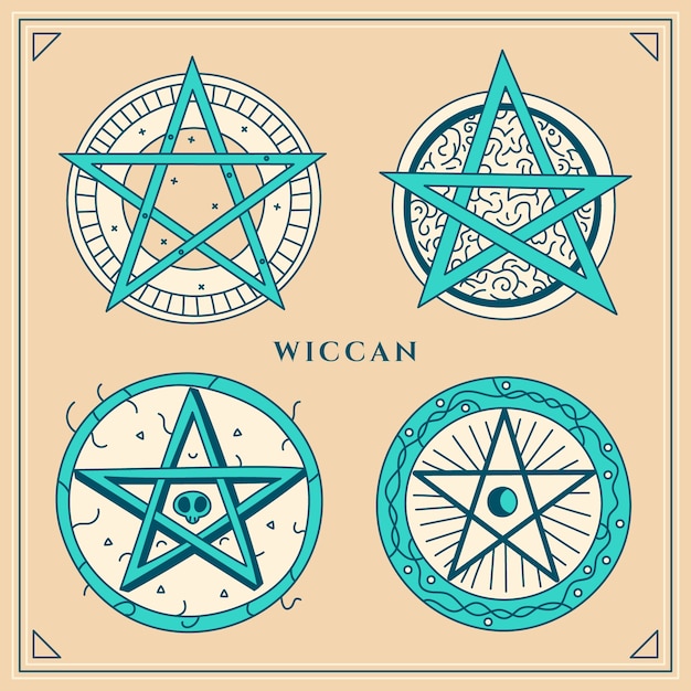 Free Vector wiccan symbol set