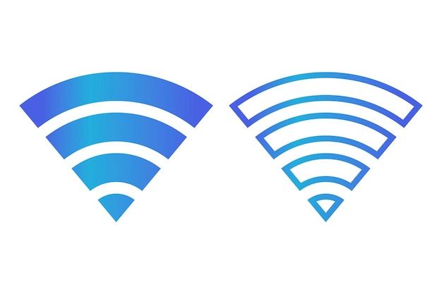 Free Vector wifi filled and line gradient