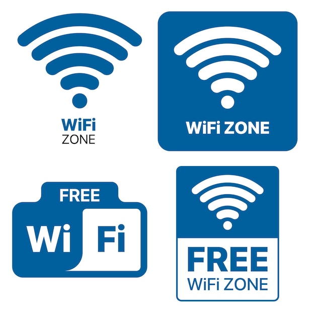 Free Vector wifi zone set