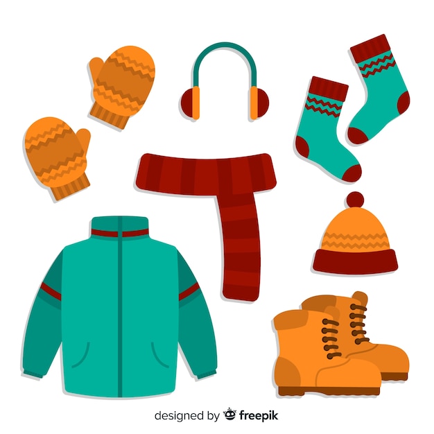 Free vector winter clothes background