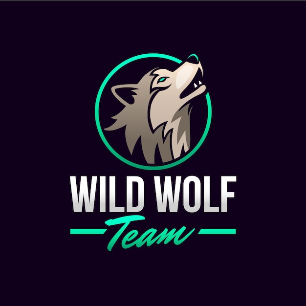 Free Vector wolf logo design template