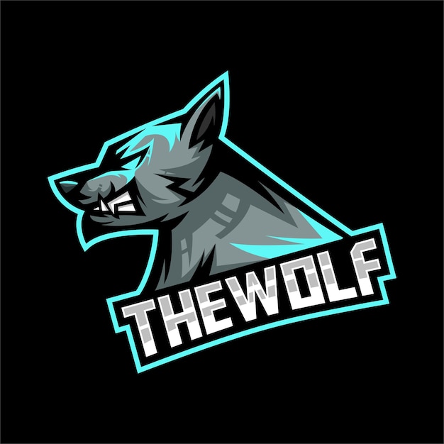 Free Vector the wolf mascot esport illustration