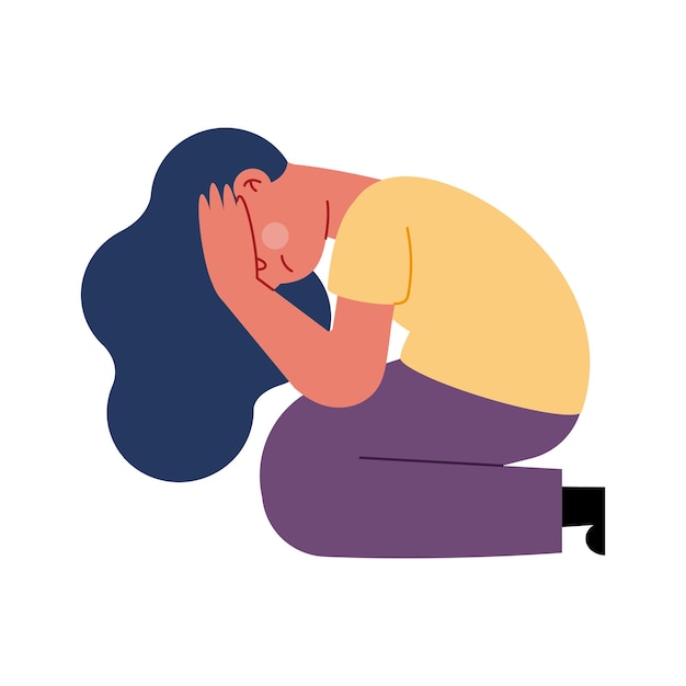 Free Vector woman with depression design