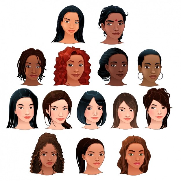 Women heads collection