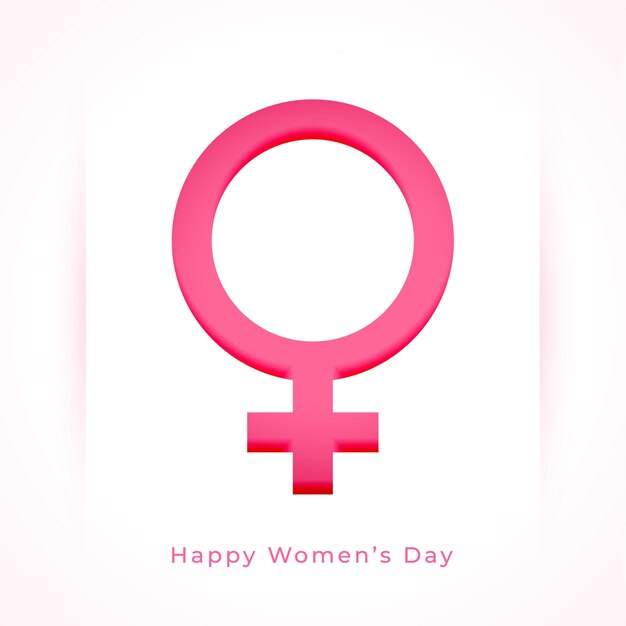 Women's day background with female symbol in paper style