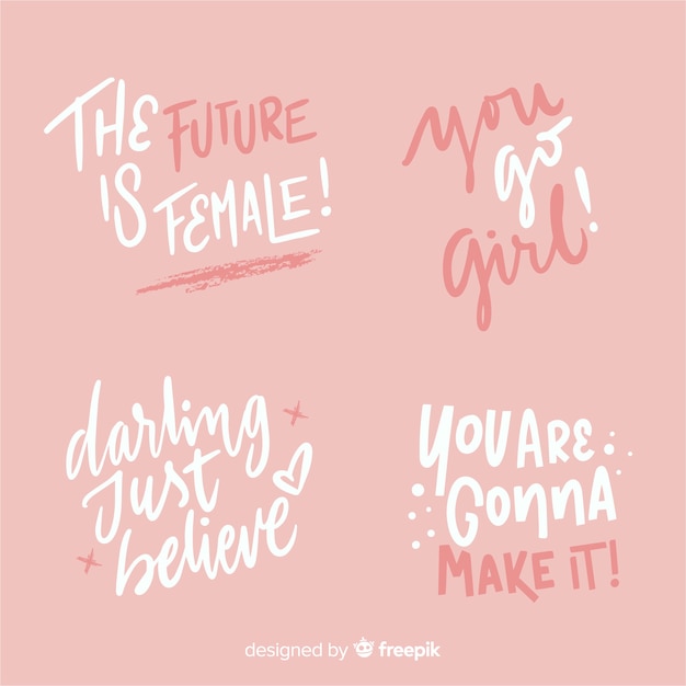 Free Vector women's day label collection