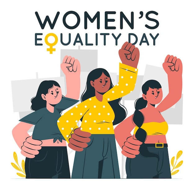 Women's equality day concept illustration