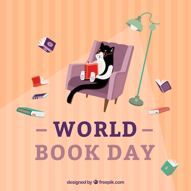 Free Vector world book day background