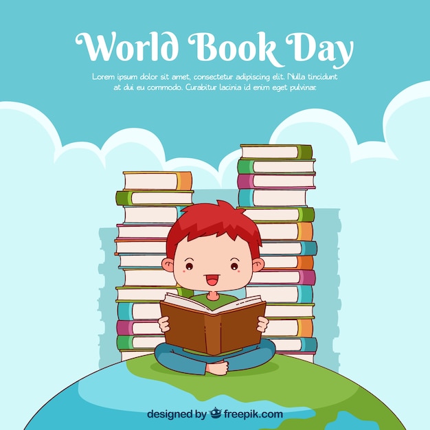 Free Vector world book day background