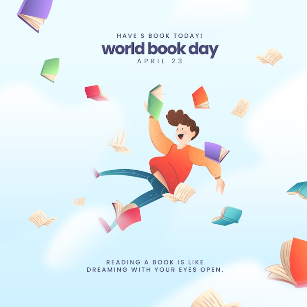 Free vector world book day background