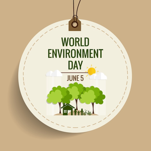 Free Vector world environment day concept. vector illustration