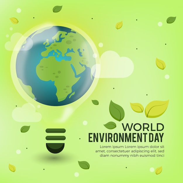 Free Vector world environment day concept