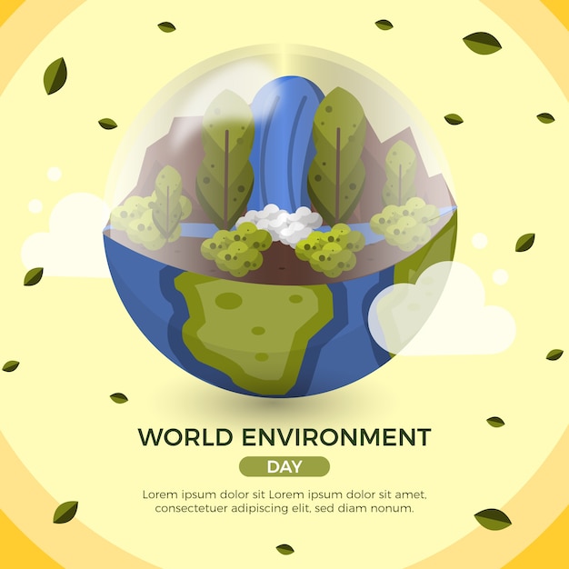 Free vector world environment day event